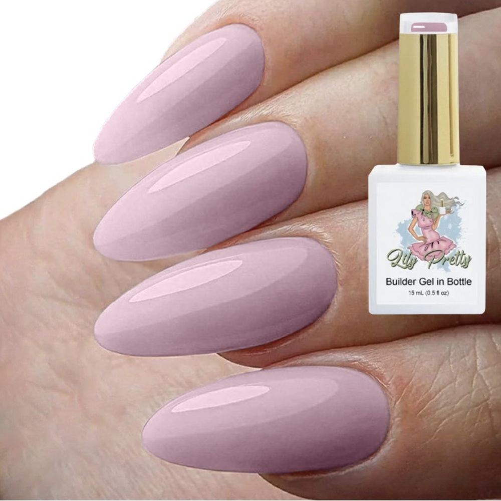 Lily Pretty Clear and Pink Color Builder Nail Gel Set, 2Pcs 15ml